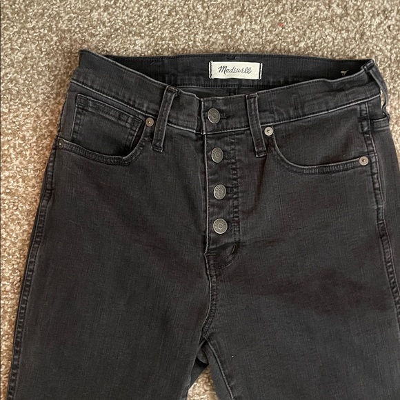 Madewell Black 10” High Rise Button Fly Skinny Jeans - Picture 4 of 7